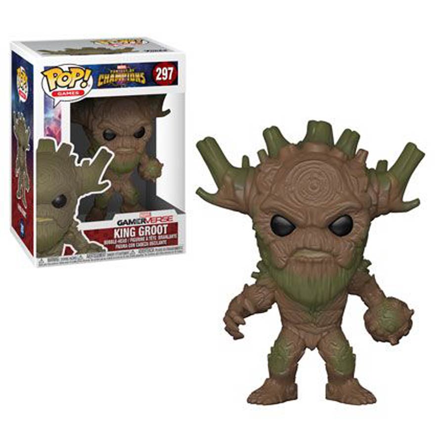 POP Games 297 Marvel Contest Of Champions King Groot Vinyl Bobble Head