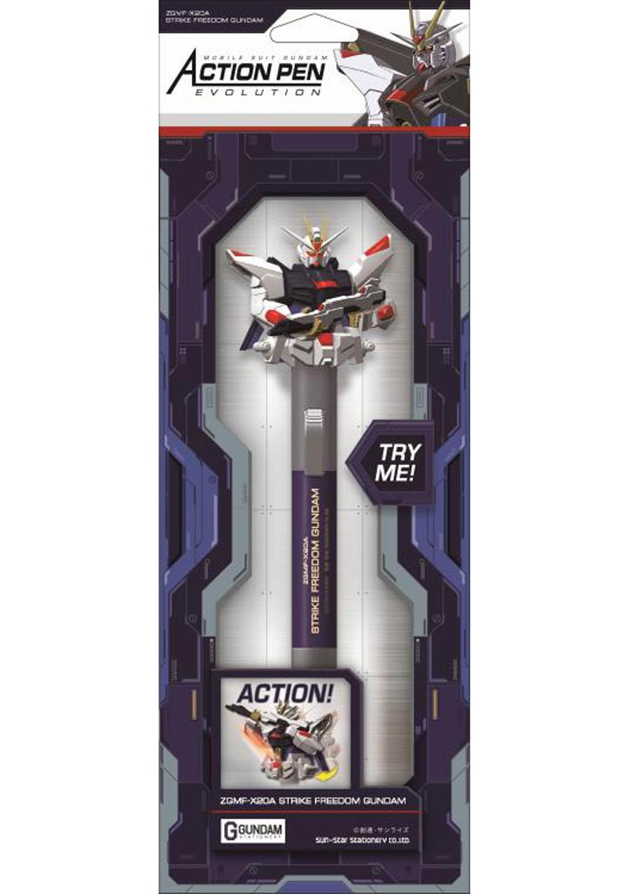 Mobile Suit Gundam Action Pen Evolution -  Box Of 3 Units - ZGMF-X20A Strike Freedom Gundam Pen