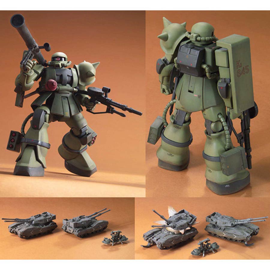 Gundam High Grade Universal Century Hard Graph 1/144 Kit - MS-06 Zaku The Ground War Set