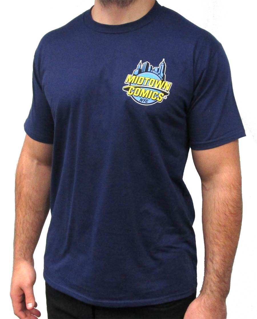 Midtown Comics Logo Mens Navy T-Shirt Large