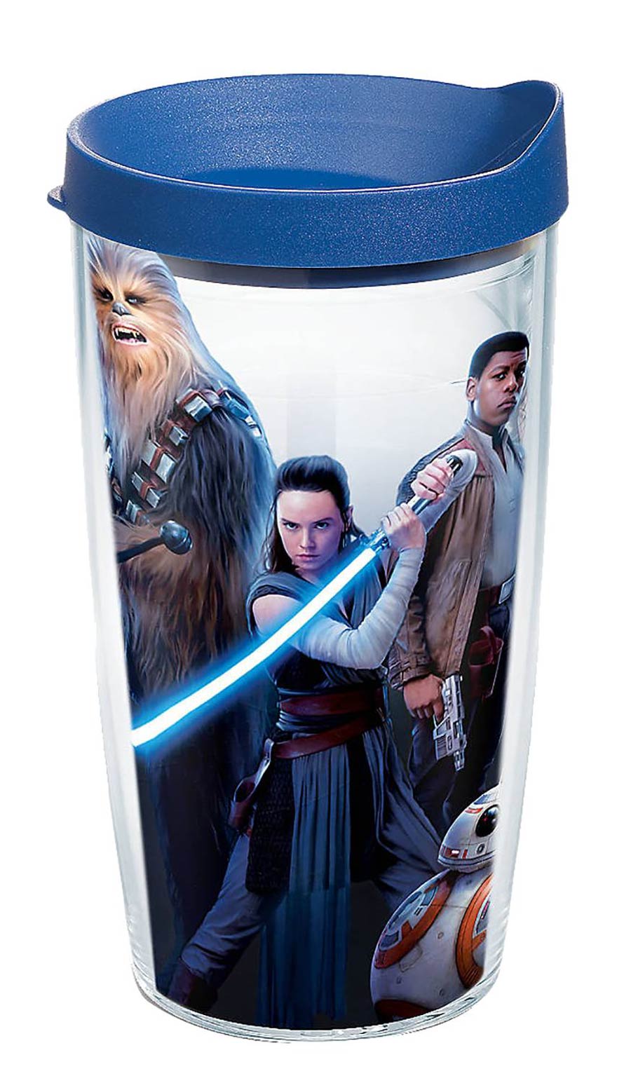 Star Wars Episode VIII The Last Jedi Group 16-Ounce Tumbler With Blue Lid