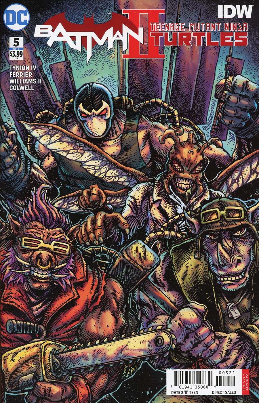 Batman Teenage Mutant Ninja Turtles II #5 Cover B Variant Kevin Eastman Cover