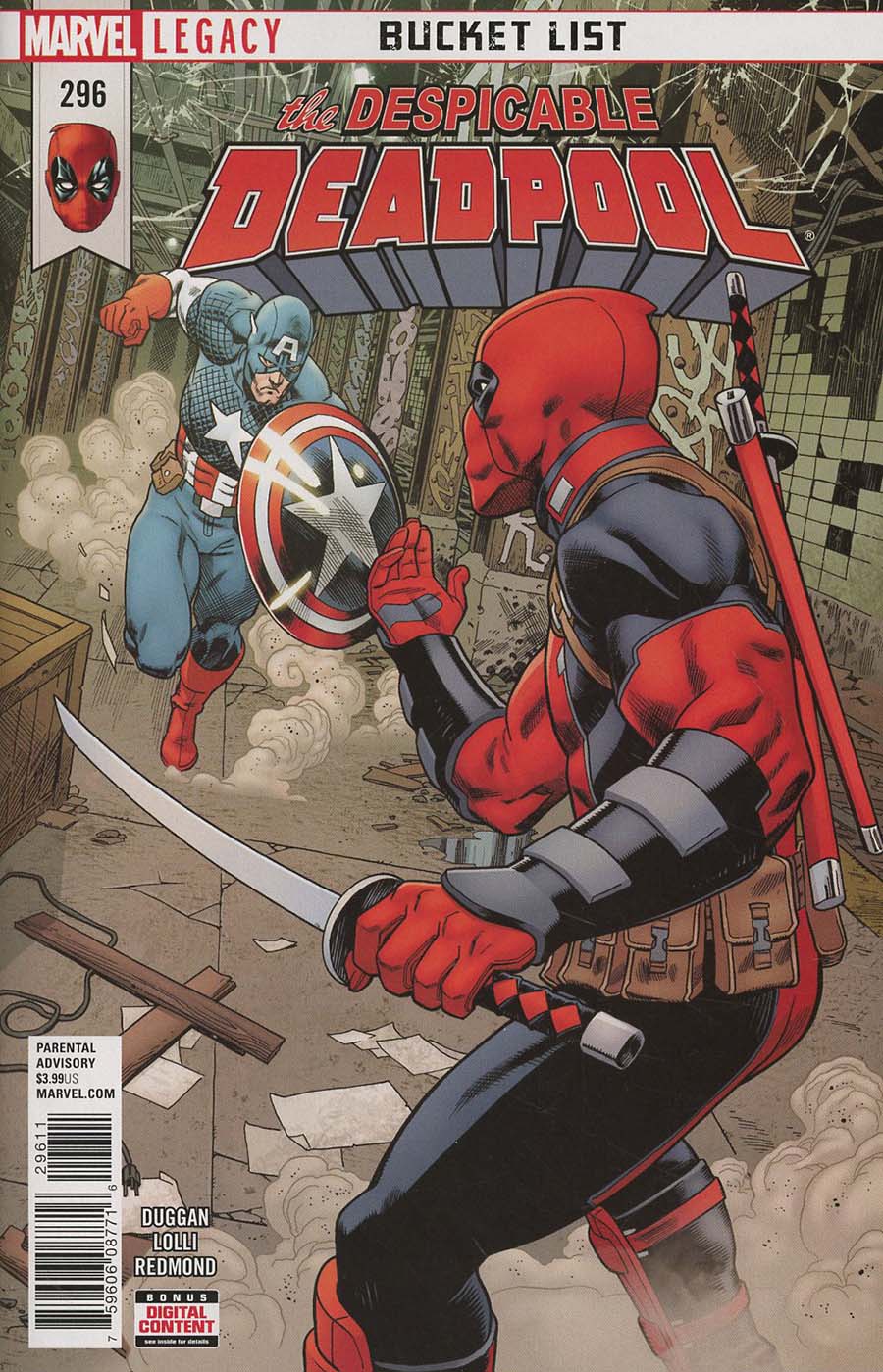 Despicable Deadpool #296 Cover A Regular Mike Hawthorne Cover (Marvel Legacy Tie-In)