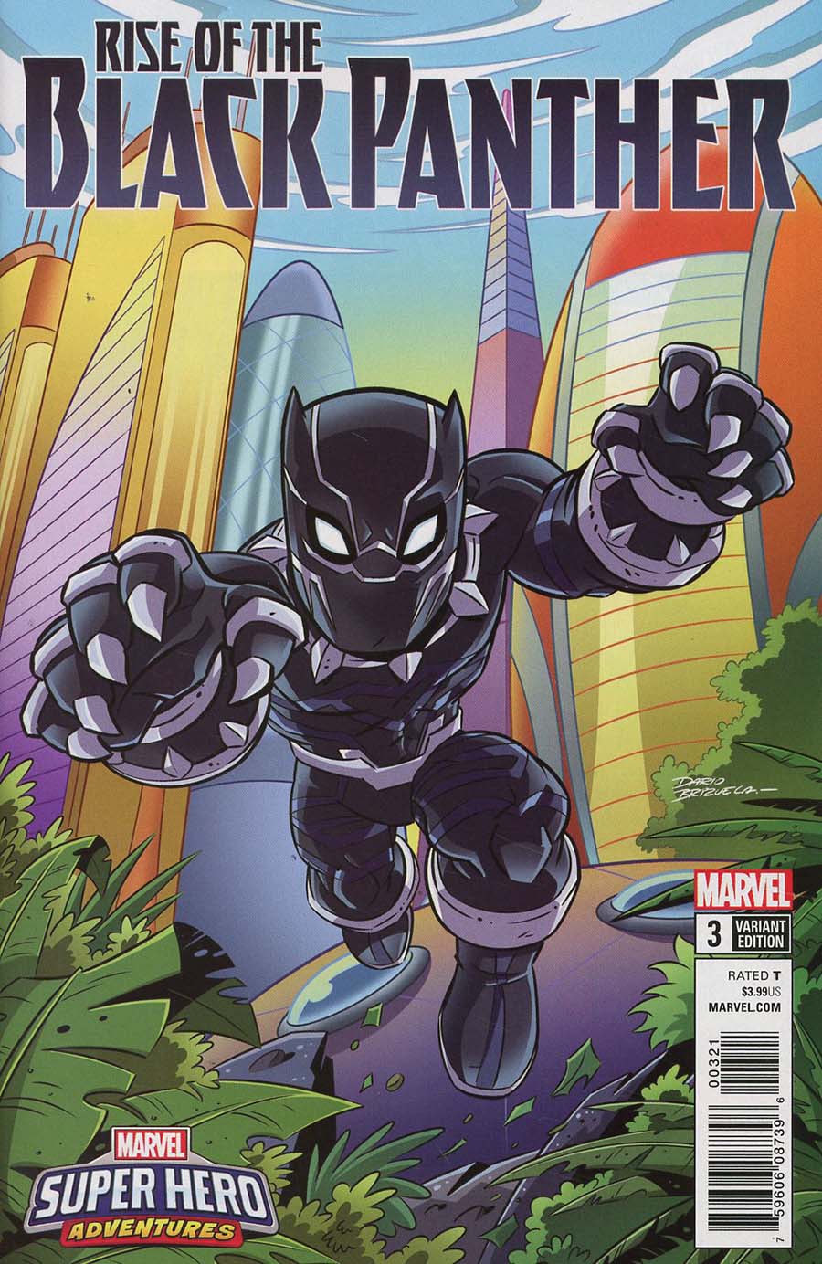 Rise Of The Black Panther #3 Cover B Variant Dario Brizuela Marvel Super Heroes Adventures Cover (Marvel Legacy Tie-In)