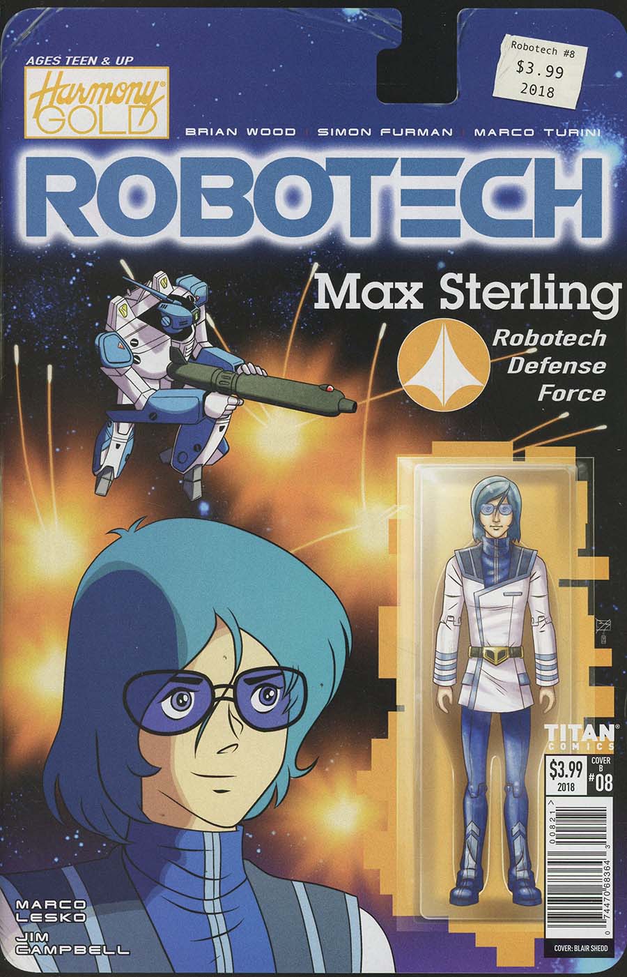 Robotech Vol 3 #8 Cover B Variant Action Figure Cover