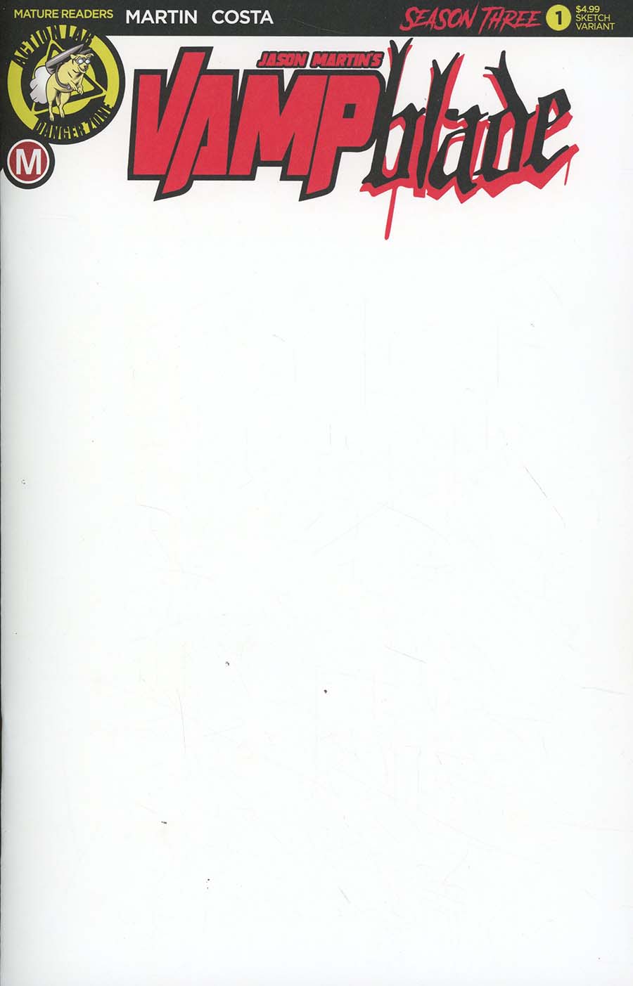 Vampblade Season 3 #1 Cover I Variant Blank Cover