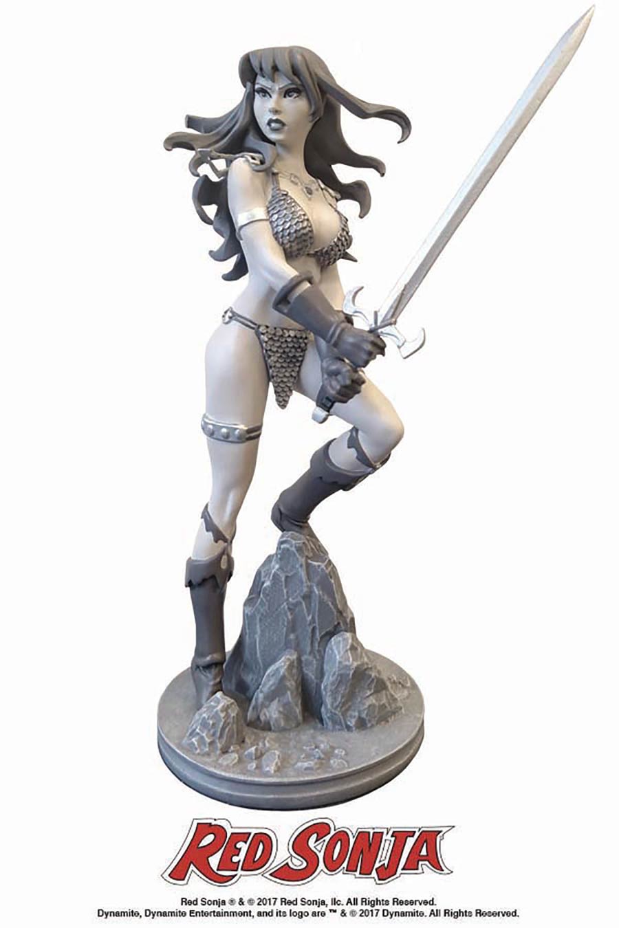 Red Sonja By Amanda Conner Statue Black & White Edition