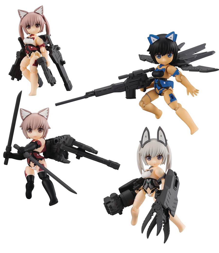 Desktop Army Frame Arms Girl Innocentia Series Mini Figure 4-Piece Display