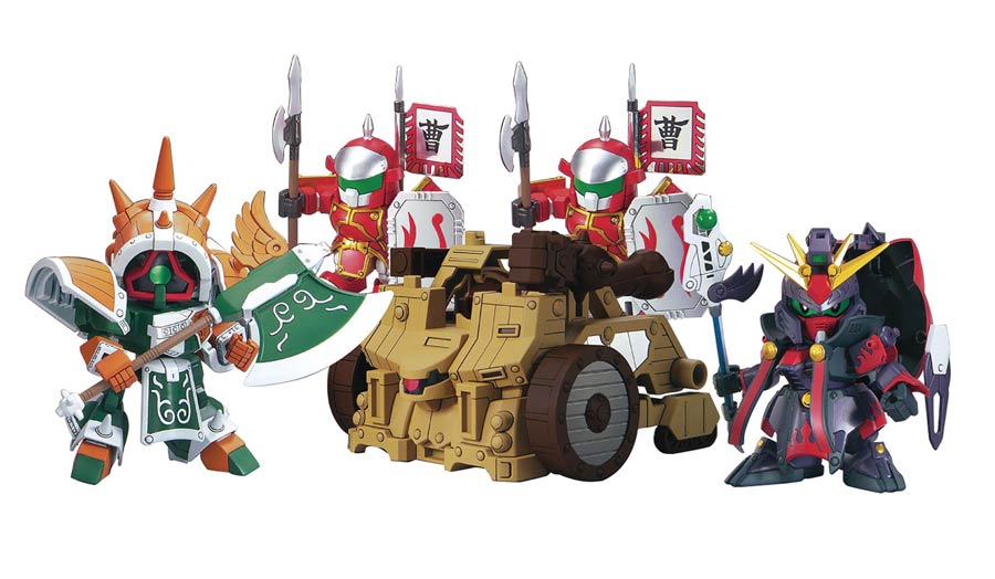 Gundam Super Deformed Kit BB#410 - BB Senshi San-Goku-Den - DianWei Asshimar JiaXu Ashtaron Siege Weapon & Six Combining Weapons Set A
