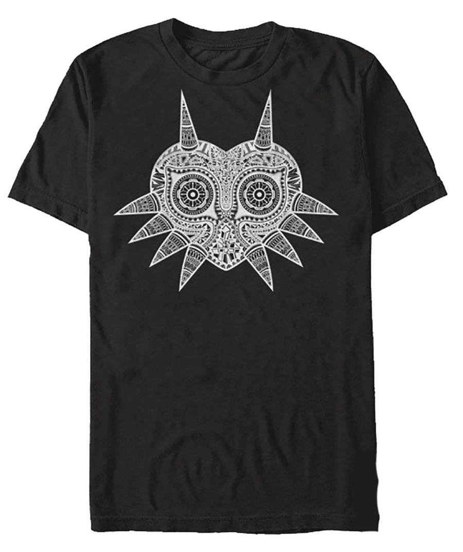 Legend Of Zelda Majoras Mask Zen Majora Black T-Shirt Large