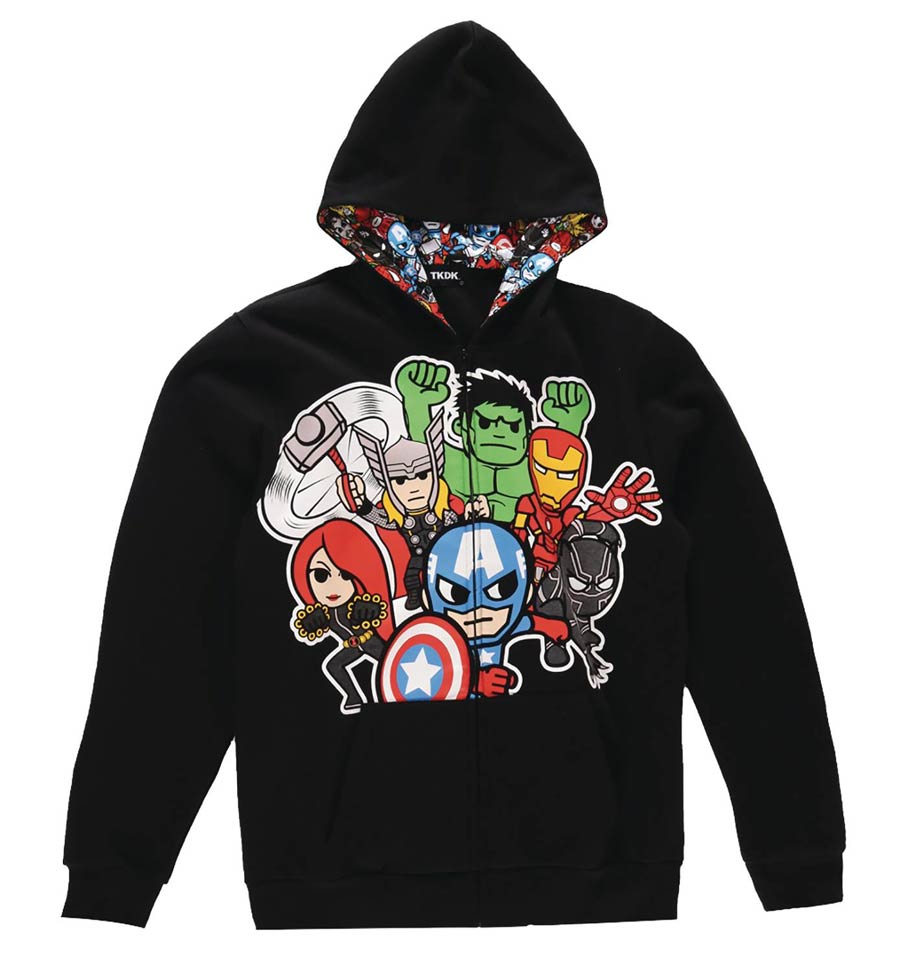 Marvel x tokidoki Avengers Black Hoodie Large