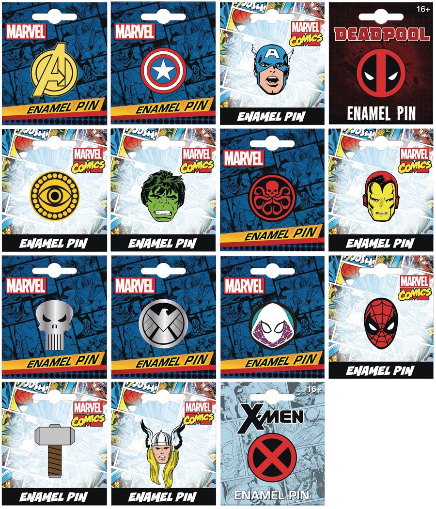 Marvel Comics Enamel Pin 50-Piece Assortment Case