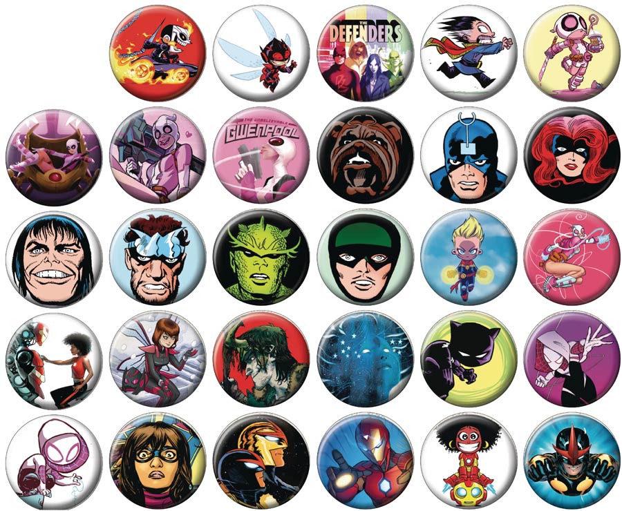 Marvel Now Button 144-Piece Assortment Case