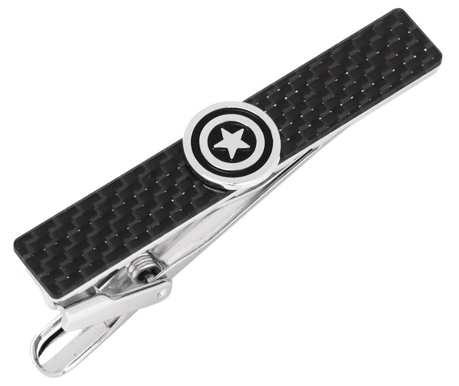 Captain America Carbon Fiber Tie Clip