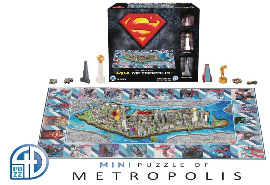 Superman Metropolis 4D Mini Puzzle