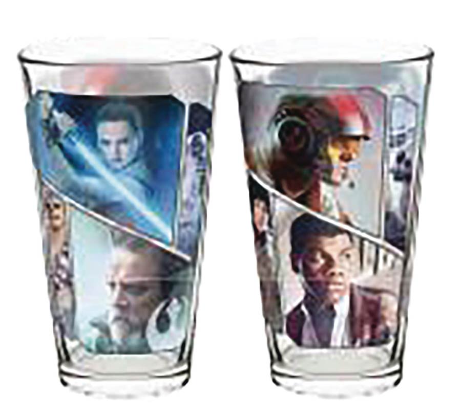 Star Wars Episode VIII The Last Jedi Window Box 16-Ounce Glass Tumbler 2-Pack