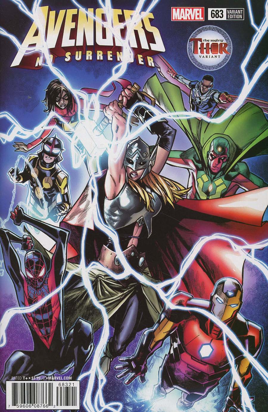 Avengers Vol 6 #683 Cover B Variant Humberto Ramos Mighty Thor Cover (No Surrender Part 9)(Marvel Legacy Tie-In)