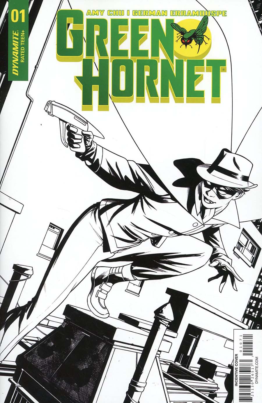 Green Hornet Vol 4 #1 Cover G Incentive Mike McKone Black & White Cover