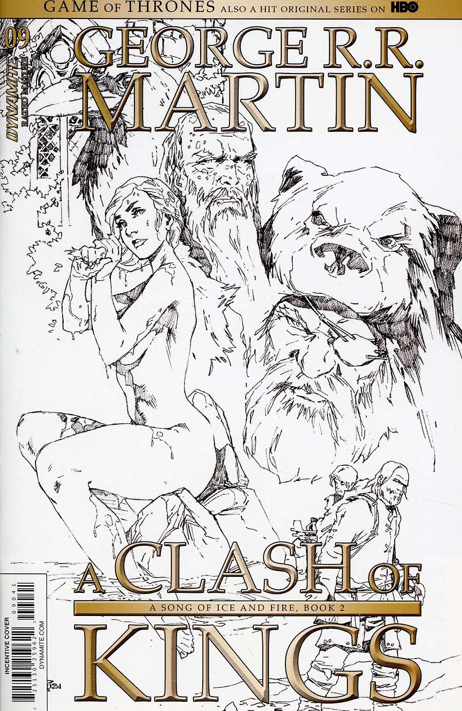 Game Of Thrones Clash Of Kings #9 Cover D Incentive Mel Rubi Black & White Cover