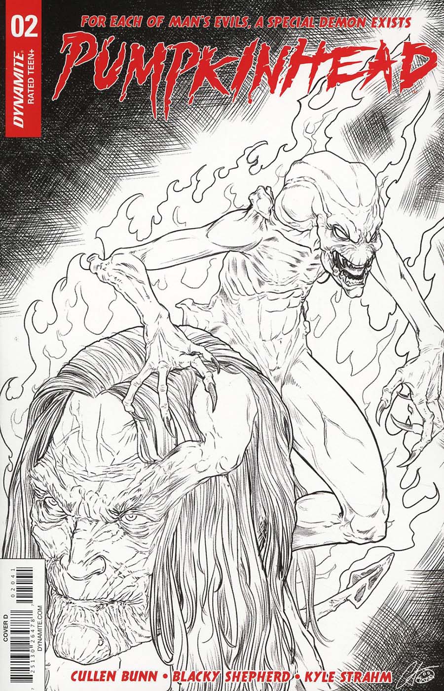 Pumpkinhead #2 Cover D Incentive Blacky Shepherd Black & White Cover