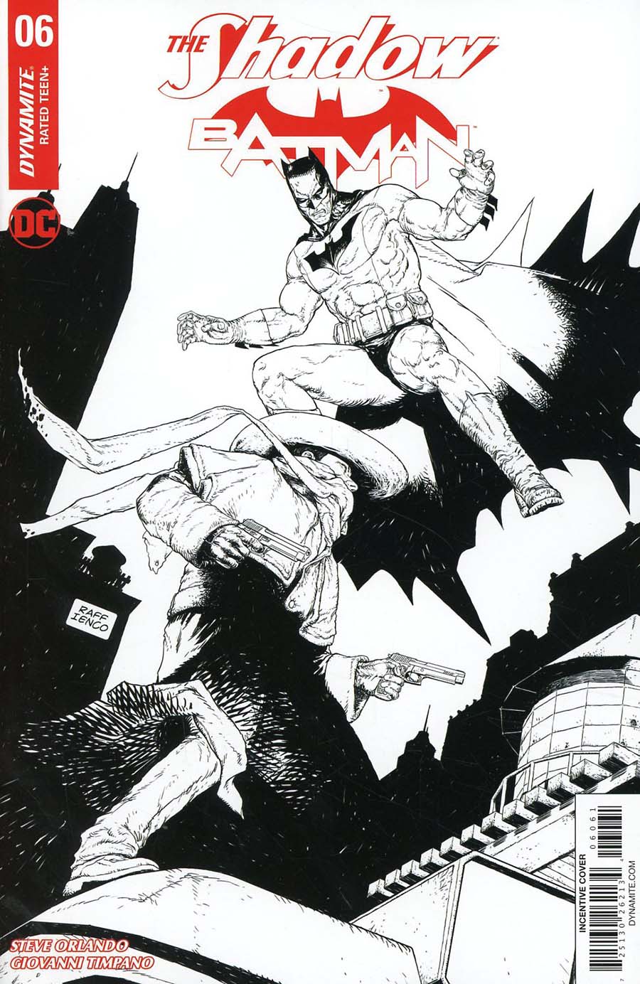 Shadow Batman #6 Cover F Incentive Raffaele Ienco Black & White Cover