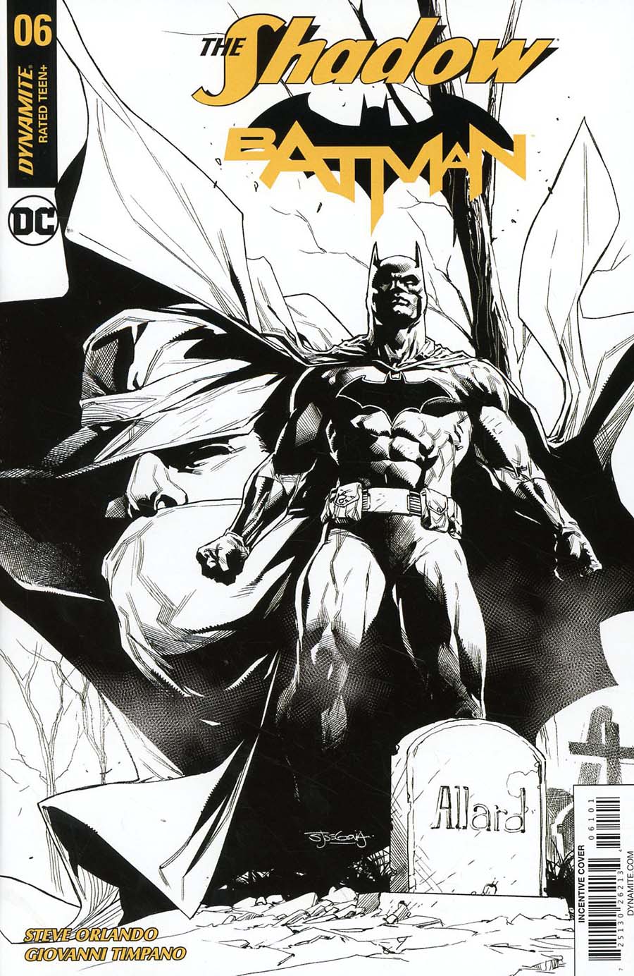 Shadow Batman #6 Cover J Incentive Stephen Segovia Black & White Cover