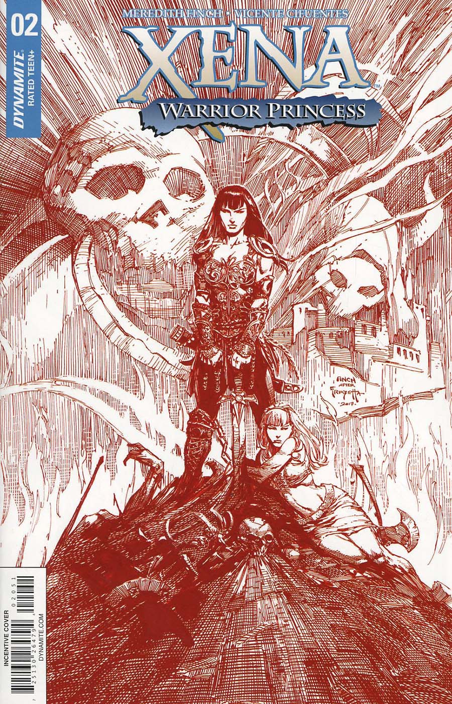 Xena Vol 2 #2 Cover E Incentive David Finch Red Cover