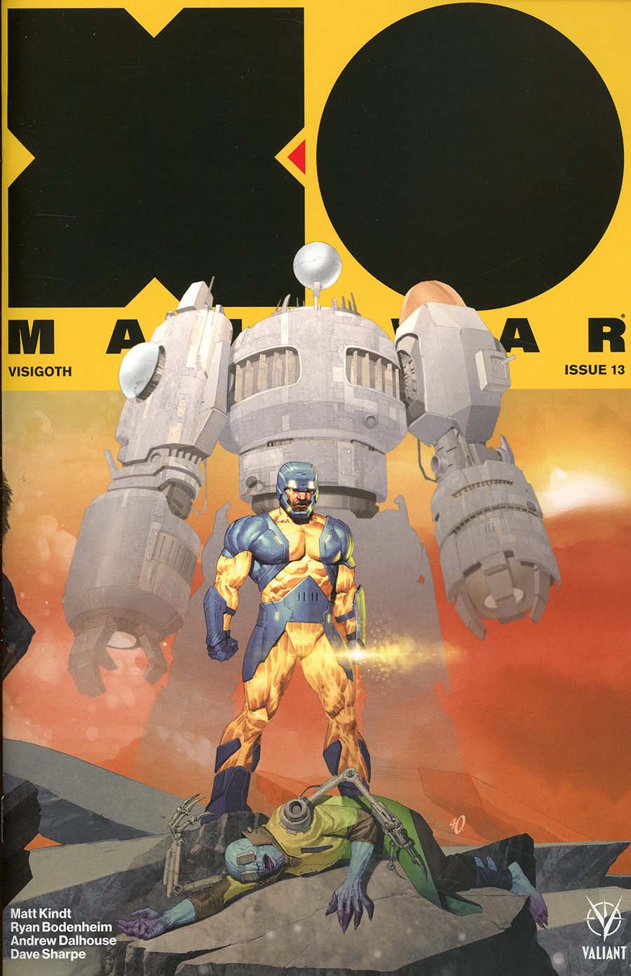 X-O Manowar Vol 4 #13 Cover D Incentive Ariel Olivetti Interlocking Variant Cover