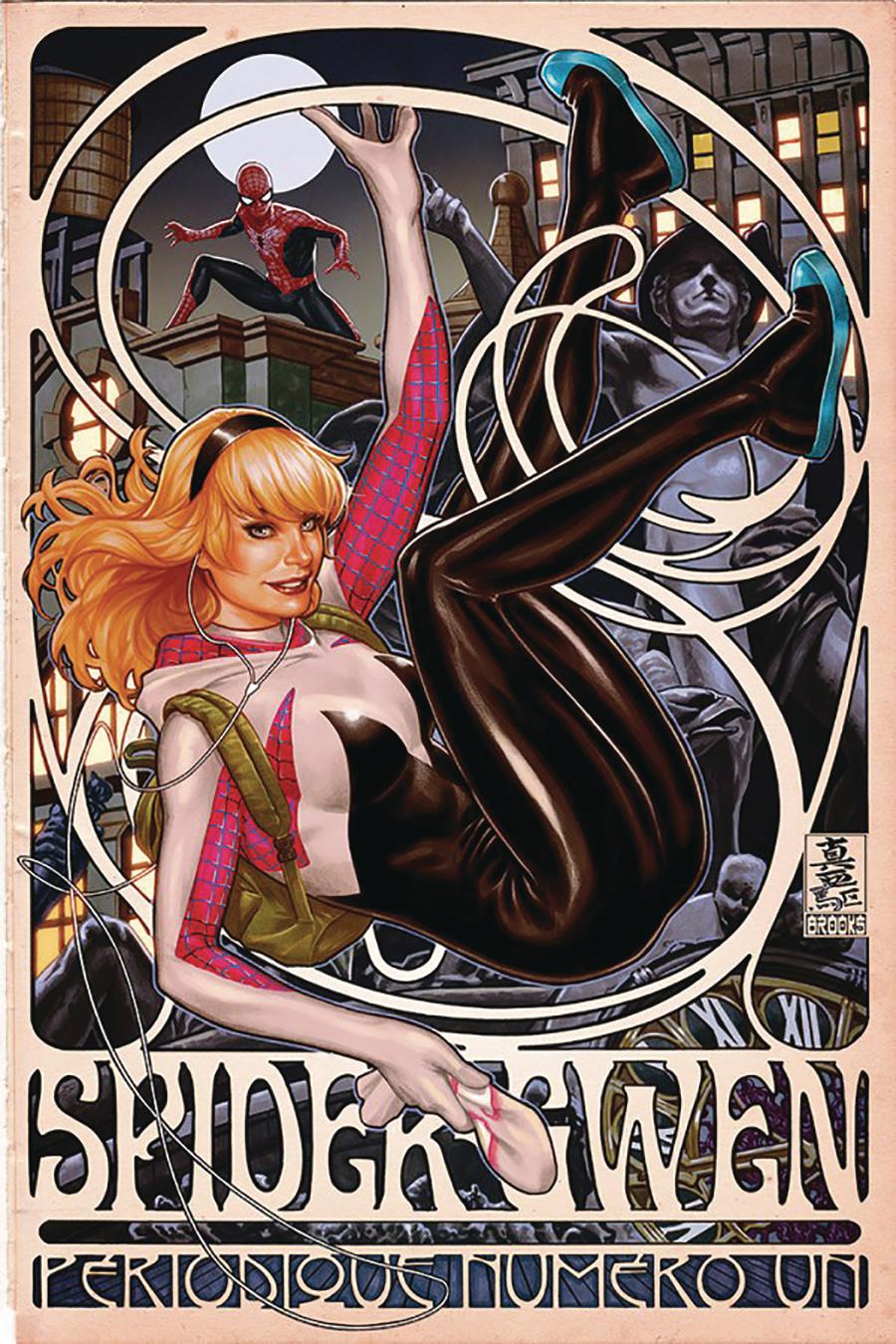 Spider-Gwen Vol 2 #1 Cover R DF Mark Brooks Art Color Variant Cover Signed By Stan Lee & Mark Brooks