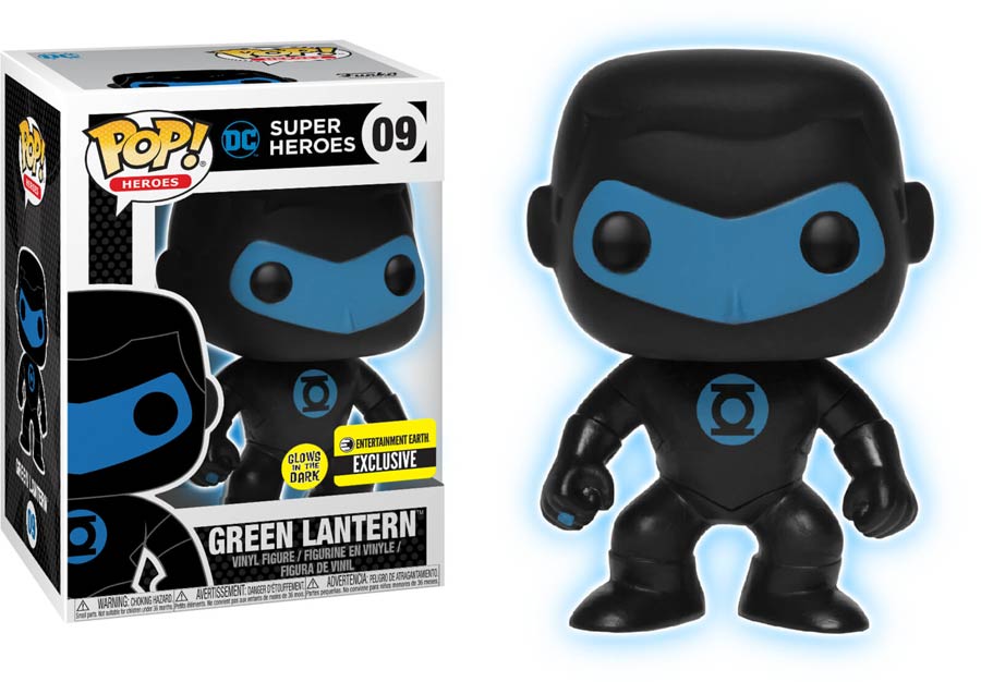 POP Heroes Justice League Green Lantern Glow-In-The-Dark Silhouette Exclusive Version Vinyl Figure