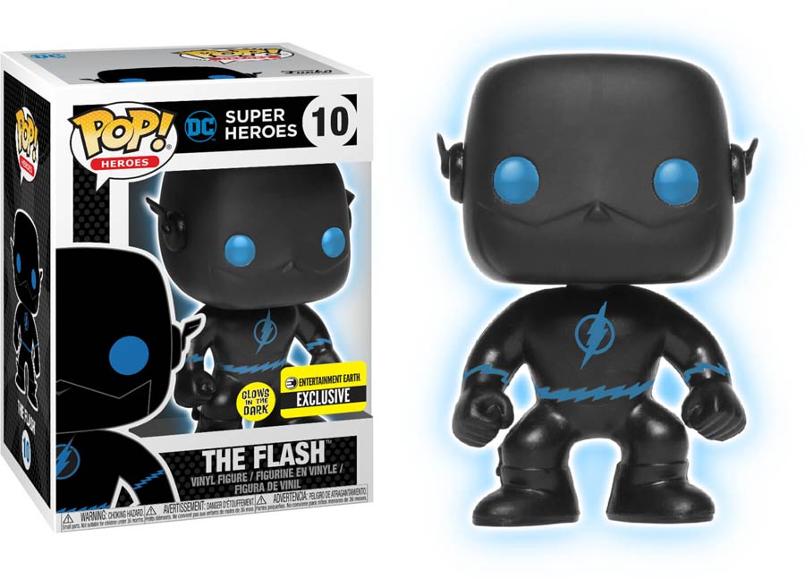 POP Heroes Justice League The Flash Glow-In-The-Dark Silhouette Exclusive Version Vinyl Figure