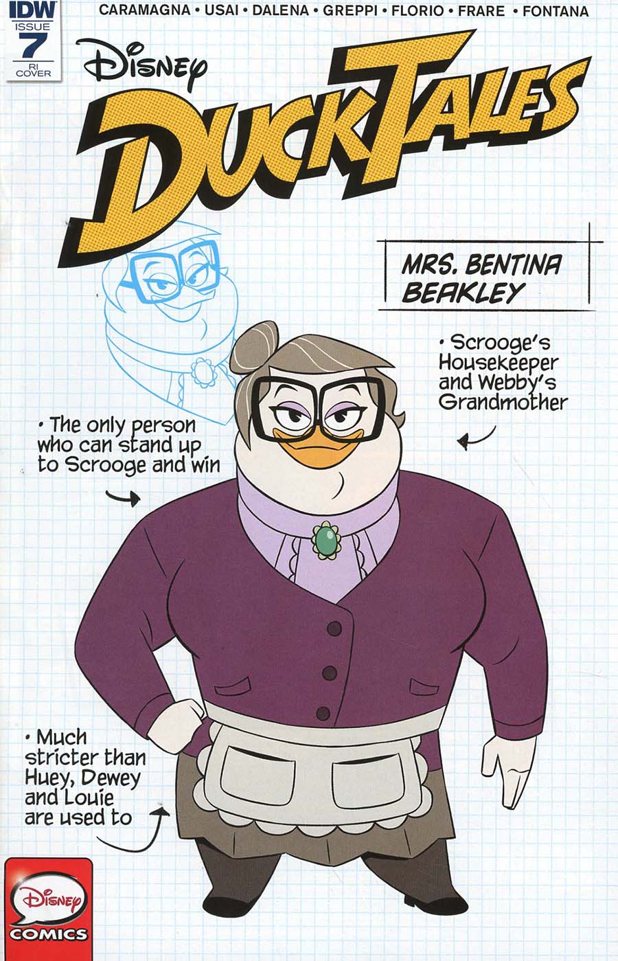 Ducktales Vol 4 #7 Cover C Incentive Blueprint Character-Focused Variant Cover