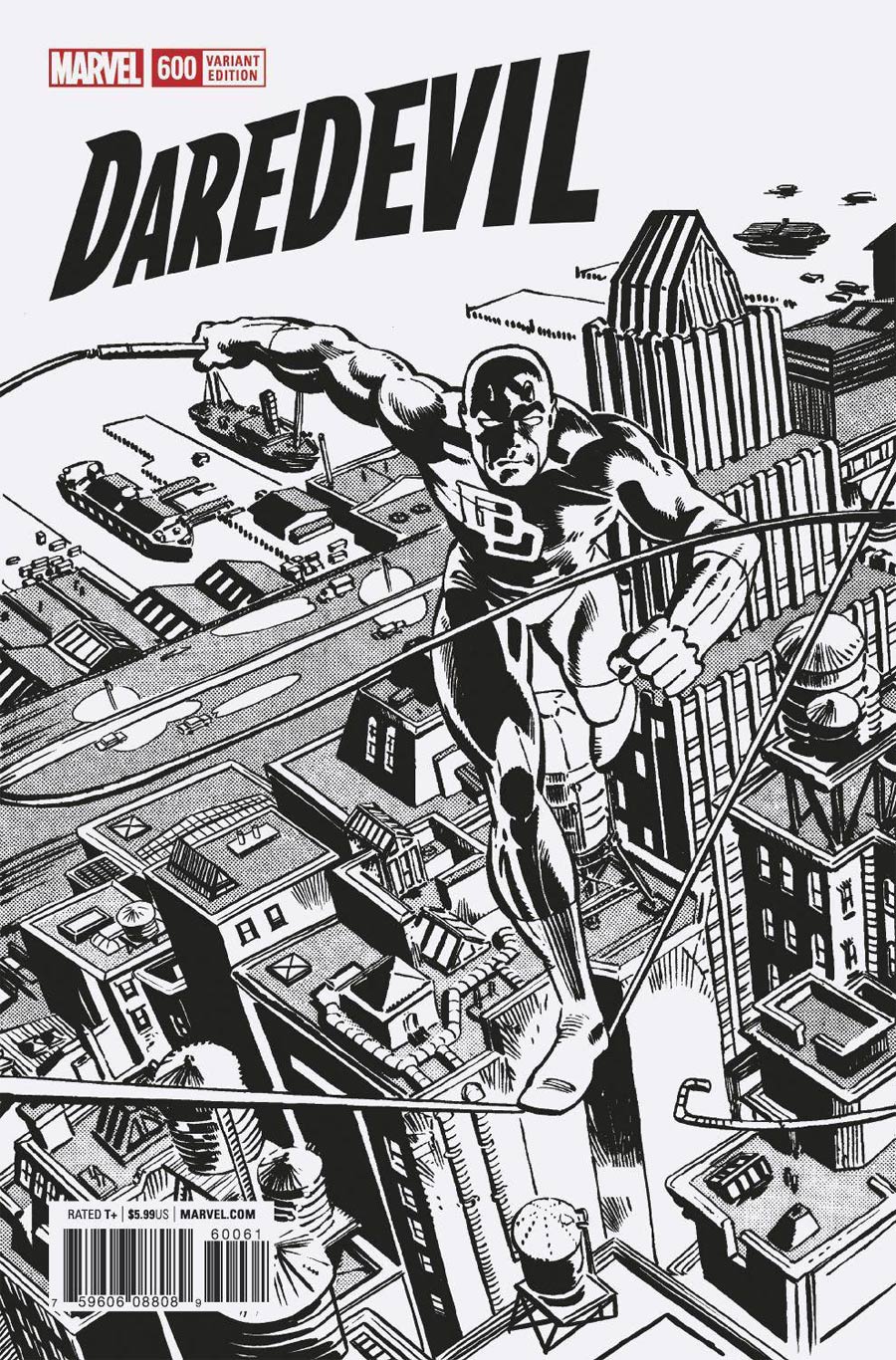 Daredevil Vol 5 #600 Cover I Incentive Frank Miller Remastered Sketch Variant Cover (Marvel Legacy Tie-In)