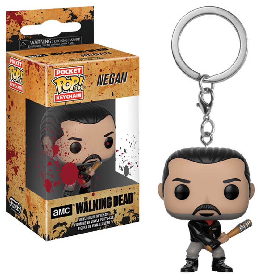 POP The Walking Dead Negan Vinyl Figure Pocket Keychain