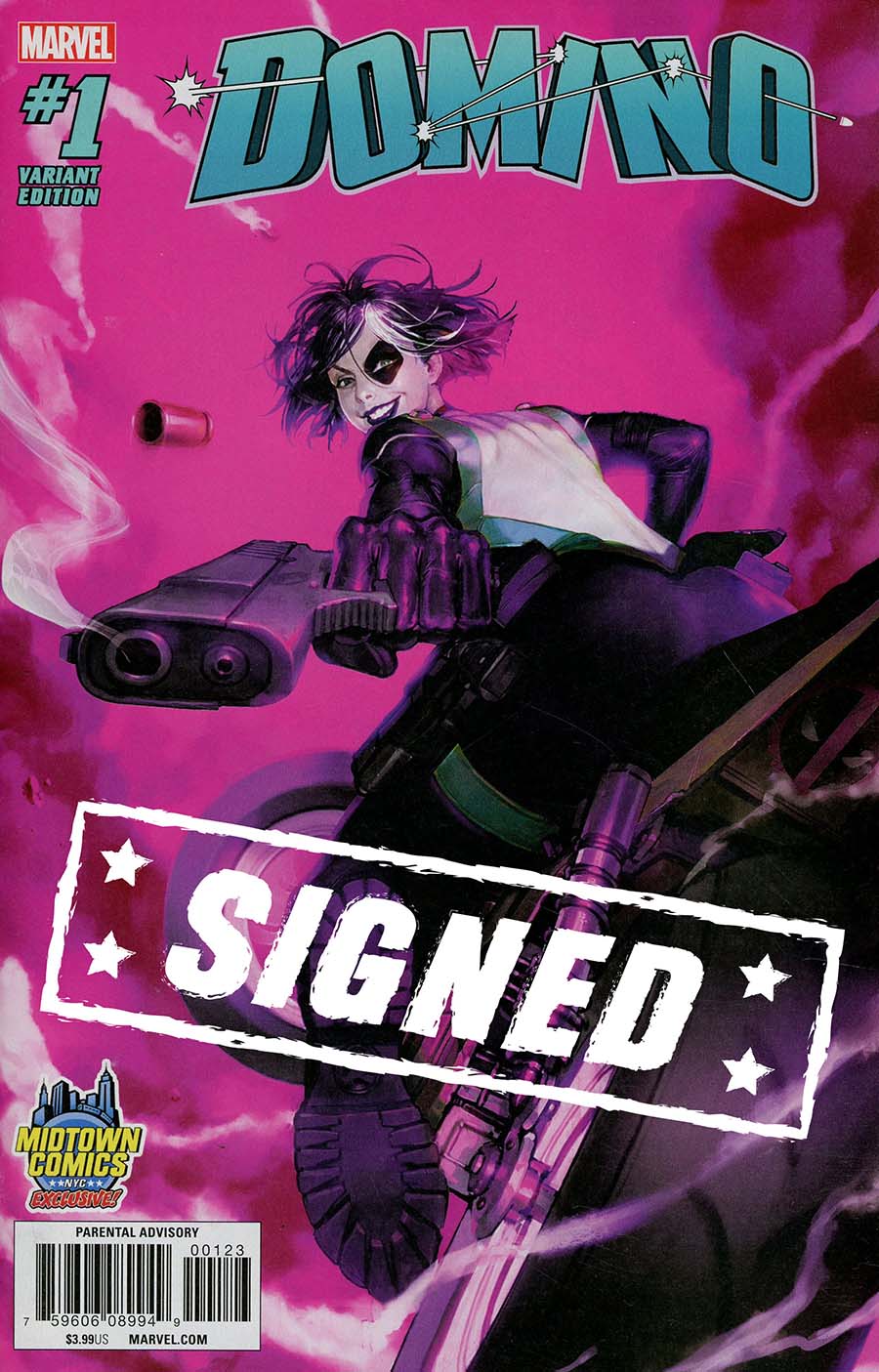 Domino Vol 3 #1  Midtown Exclusive Soo Min Seong (Akcho) Variant Cover Signed By Gail Simone