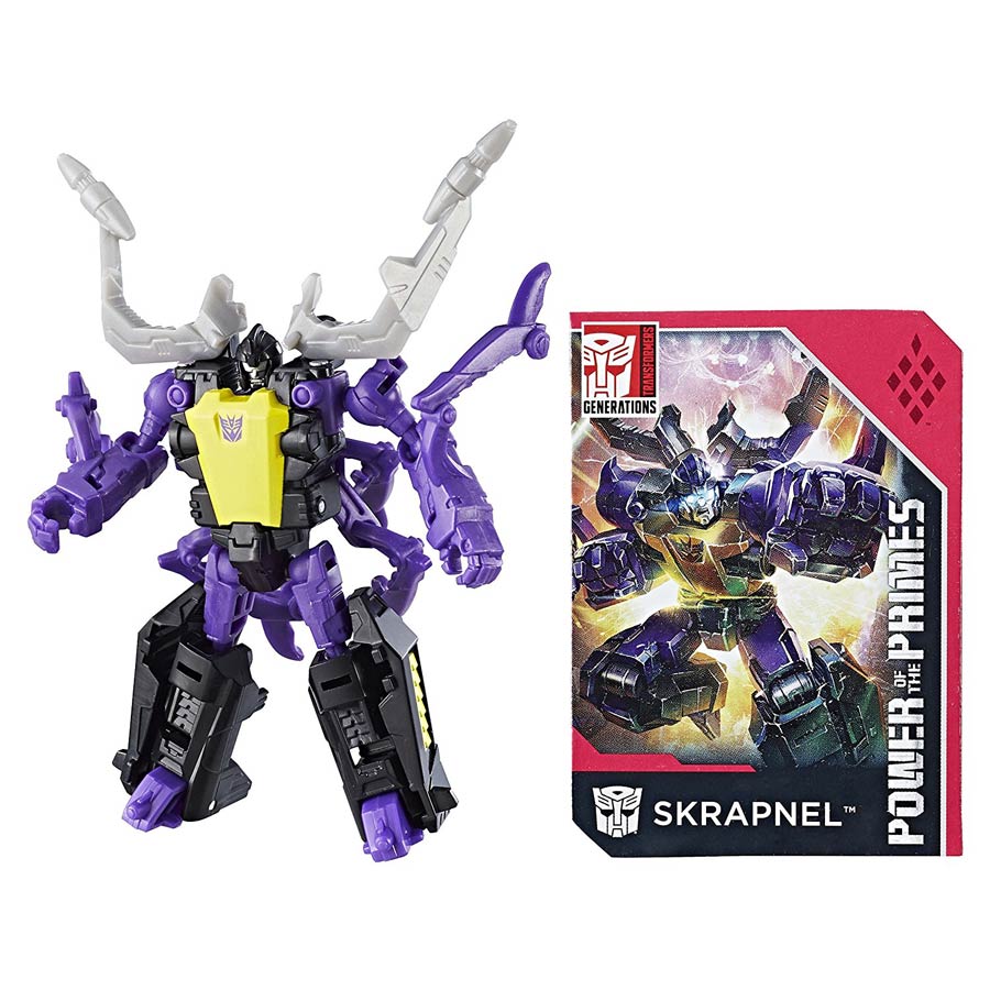 Transformers Generations Power Of The Primes Legends Series Skrapnel Action Figure