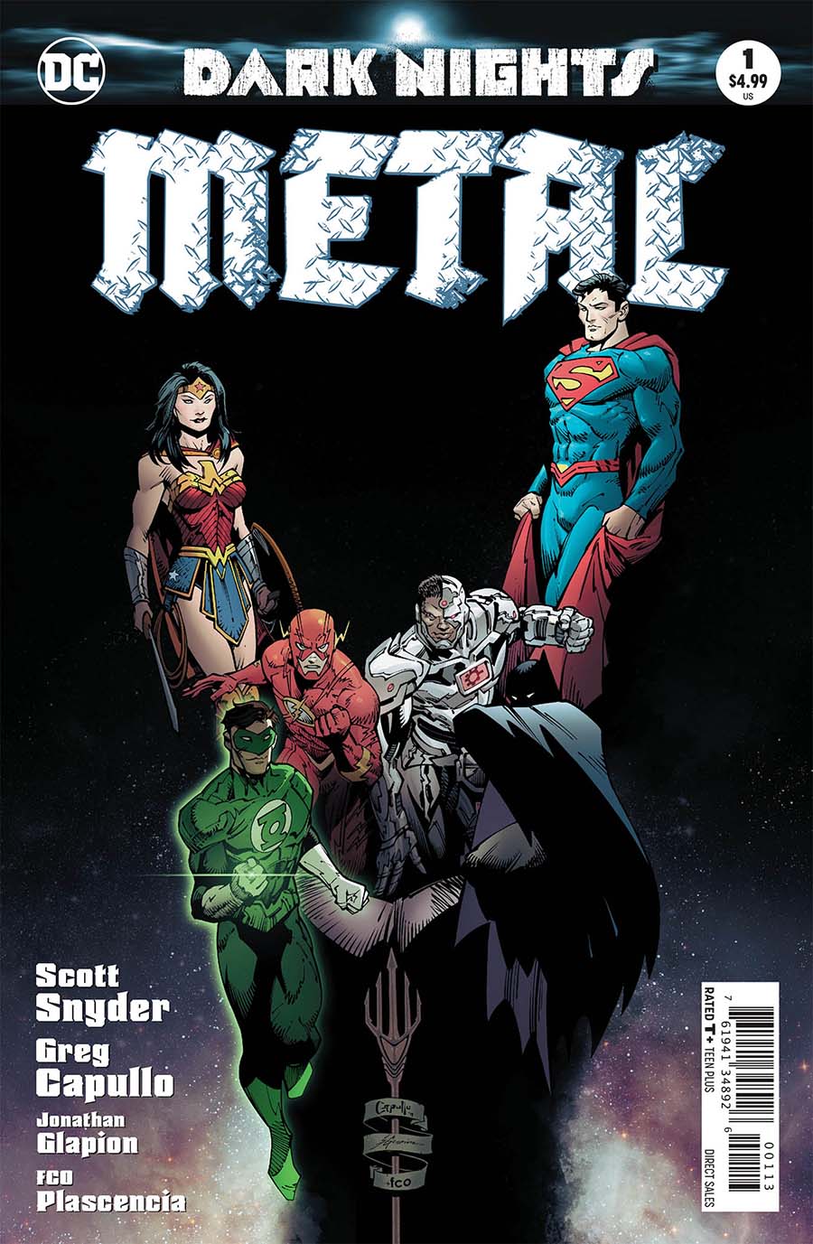 Dark Nights Metal #1 Cover W 3rd Ptg Variant Greg Capullo & Jonathan Glapion Cover