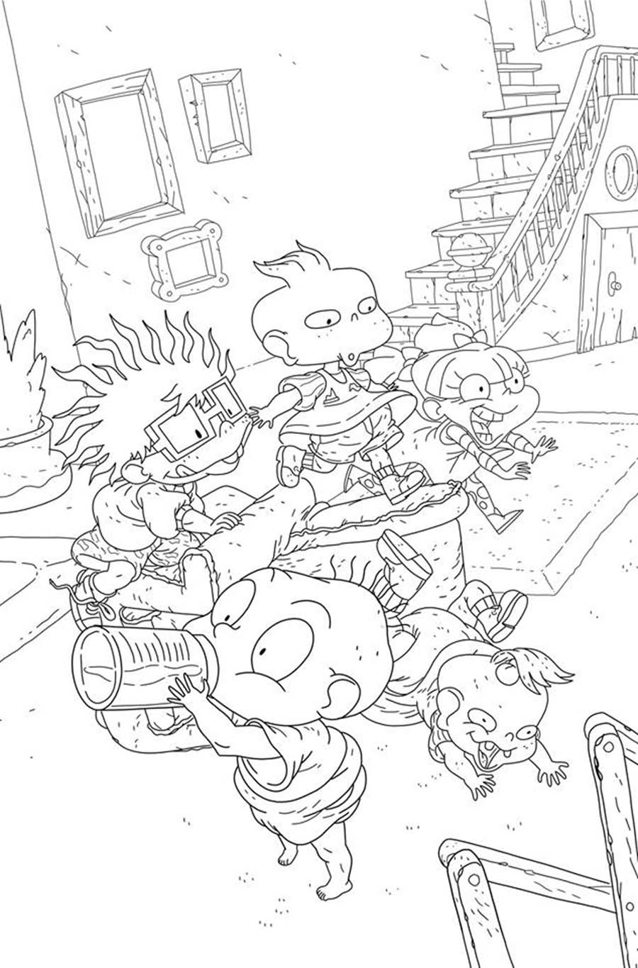 Rugrats #4 Cover C Variant Jorge Monlongo Coloring Book Cover