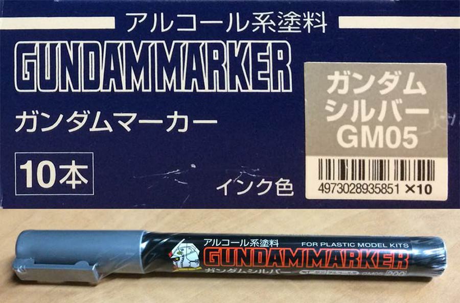 Gundam Marker -  Box Of 10 Units - GM05 Silver Marker