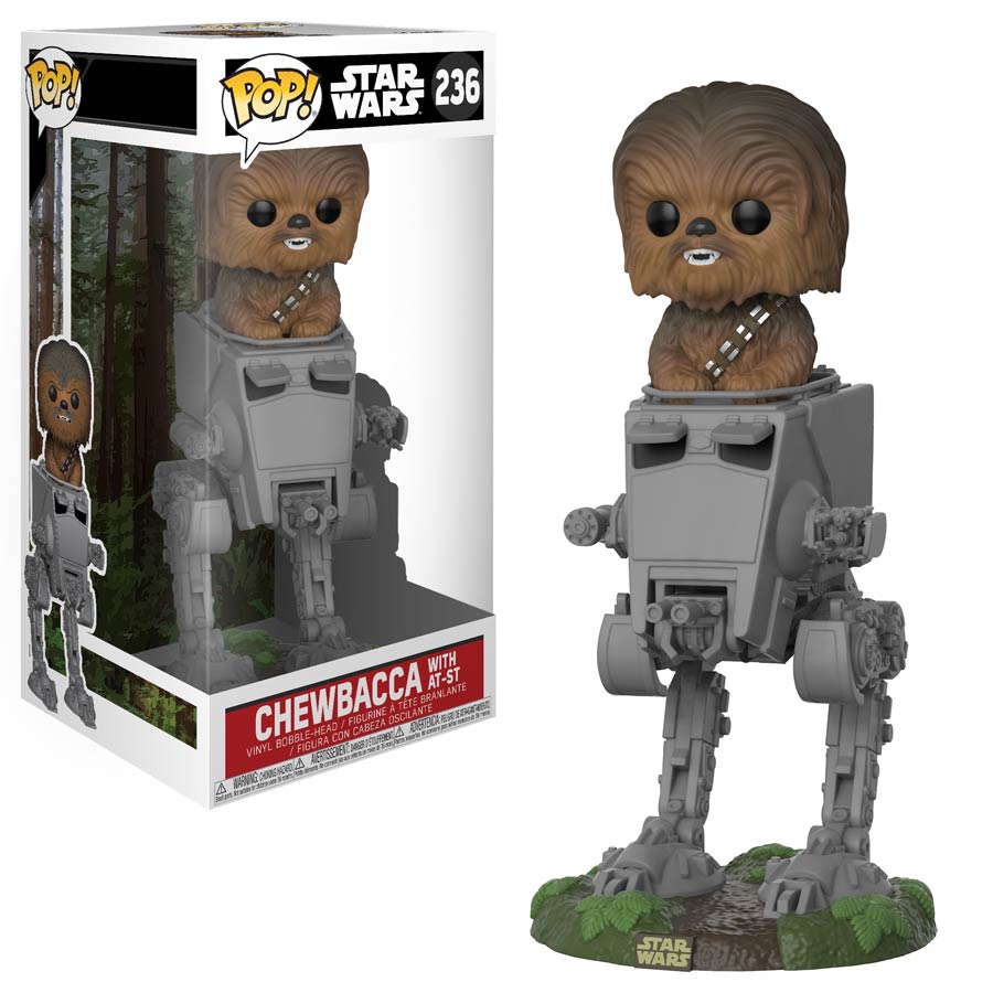 POP Star Wars 236 Deluxe Chewbacca In AT-ST Vinyl Bobble Head