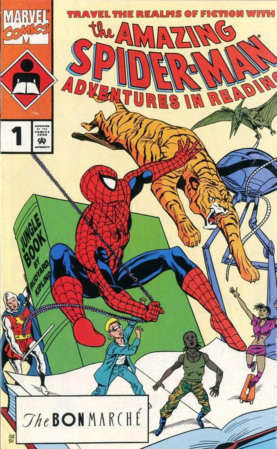 Amazing Spider-Man Adventures In Reading Cover B Bon Marche Version