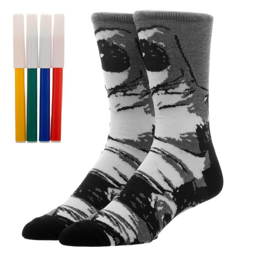 Marvel Deadpool Color Yourself Mens Crew Socks