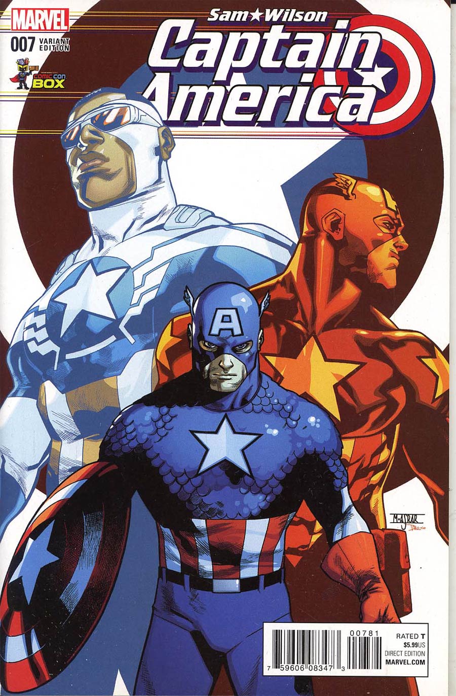 Captain America Sam Wilson #7 Cover G Wizard World Comic Con Box Variant Cover (Standoff Tie-In)