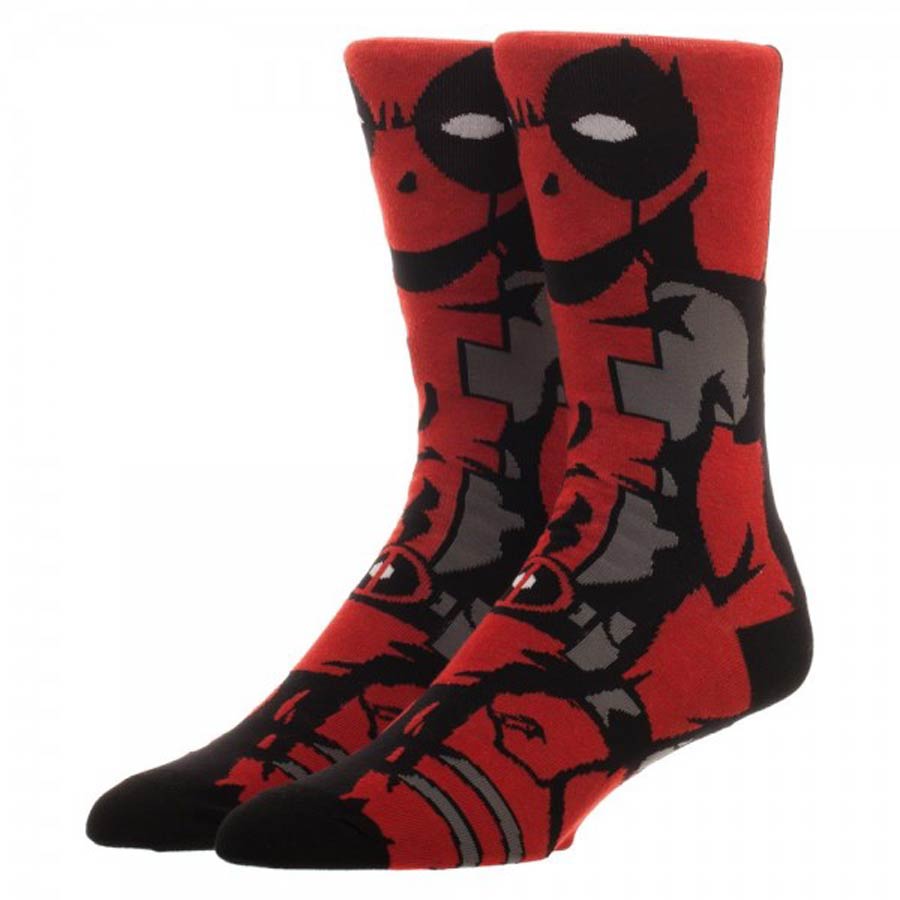 Marvel Comics Deadpool 360 Crew Socks