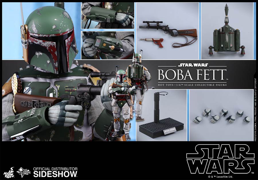 Star Wars Episode V The Empire Strikes Back Boba Fett Movie Masterpiece Series Sixth Scale Figure