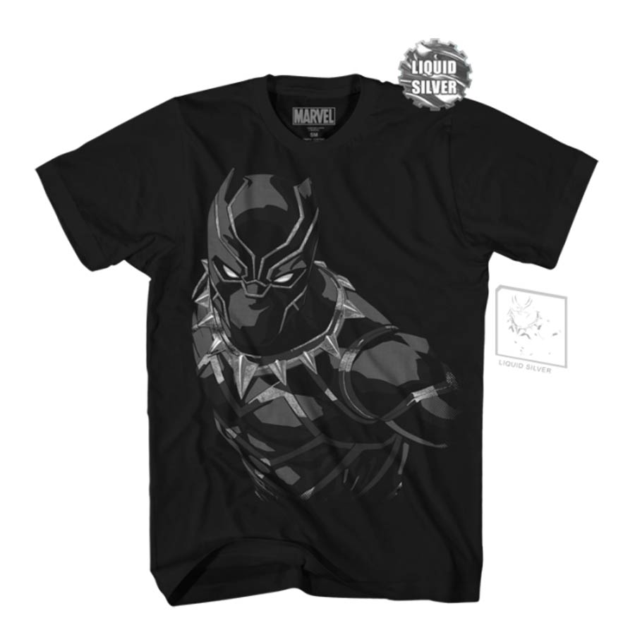 Black Panther Movie Panther Creep Black T-Shirt Large