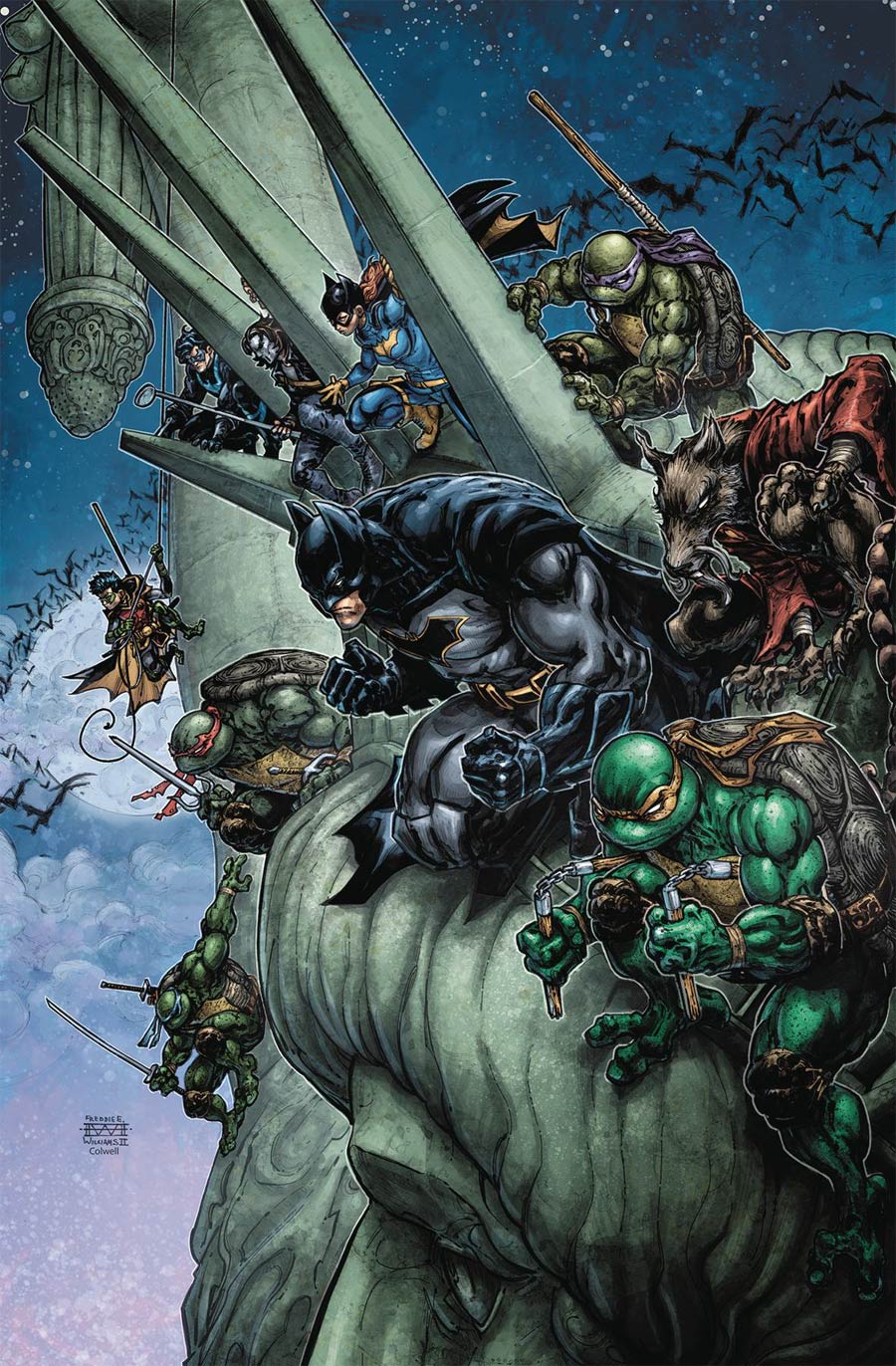 Batman Teenage Mutant Ninja Turtles II #6 Cover A Regular Freddie E Williams II Cover