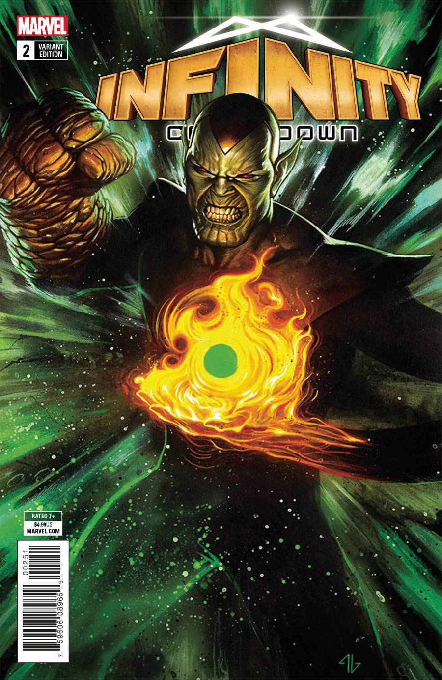 Infinity Countdown #2 Cover C Variant Adi Granov Super Skrull Holds Infinity Cover