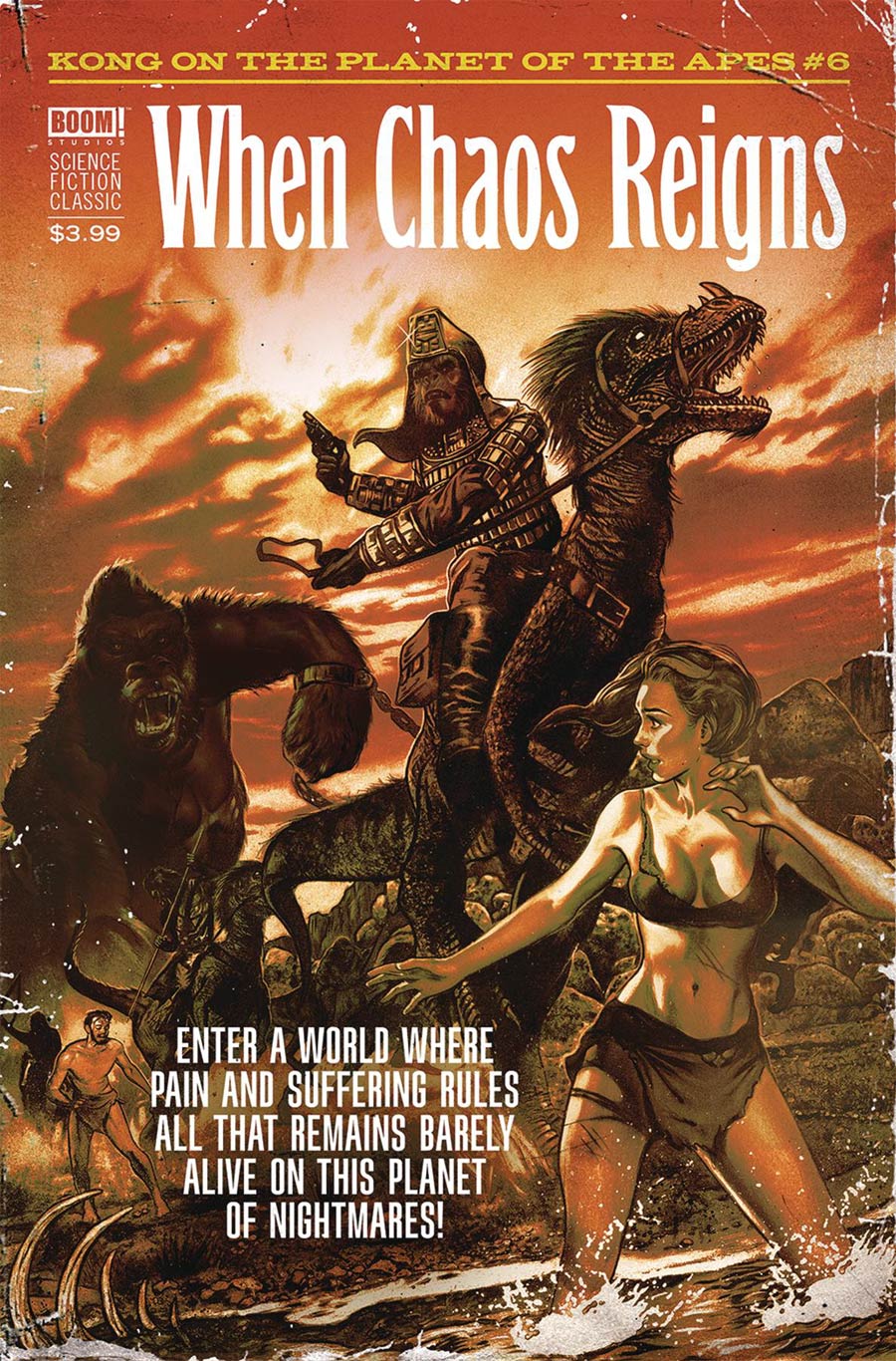 Kong On The Planet Of The Apes #6 Cover C Variant Fay Dalton Pulp Cover
