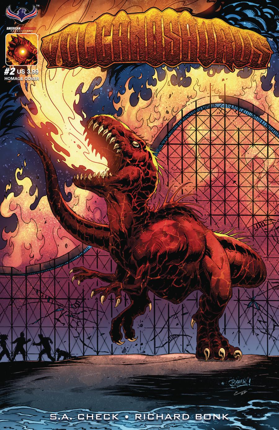 Volcanosaurus #2 Cover B Variant V-Rex Homage Cover